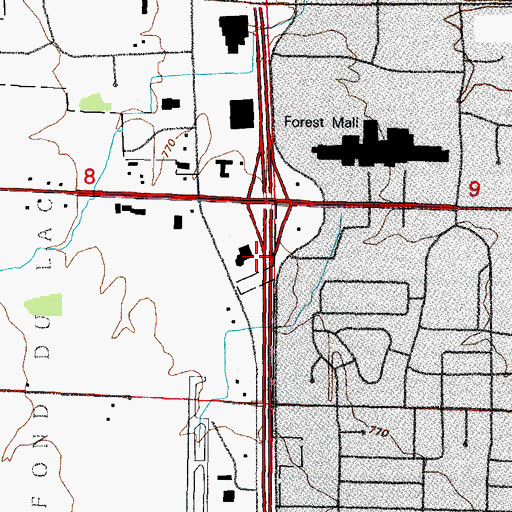 Topographic Map of Interchange 99, WI