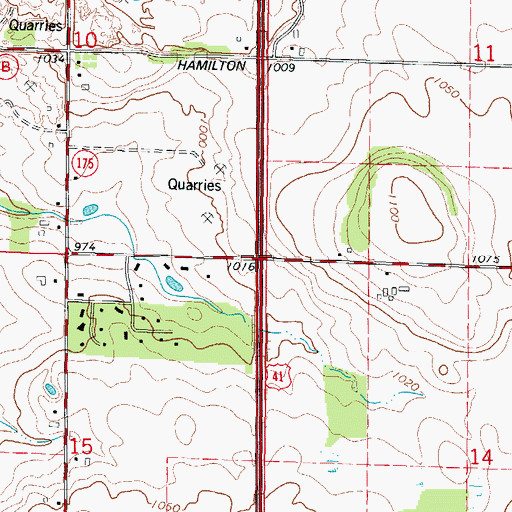 Topographic Map of Interchange 92, WI