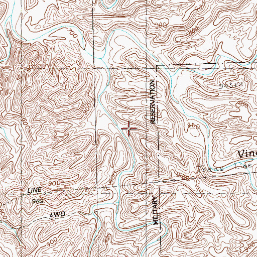 Topographic Map of Muggins Placers Mine, AZ