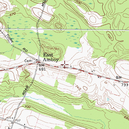 Topographic Map of School Number 2 (historical), NY