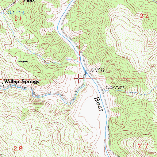 Topographic Map of Sulphur Creek, CA