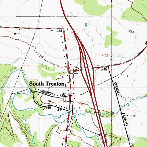 Topographic Map of School Number 4 (historical), NY
