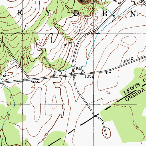 Topographic Map of Pasadena School (historical), NY