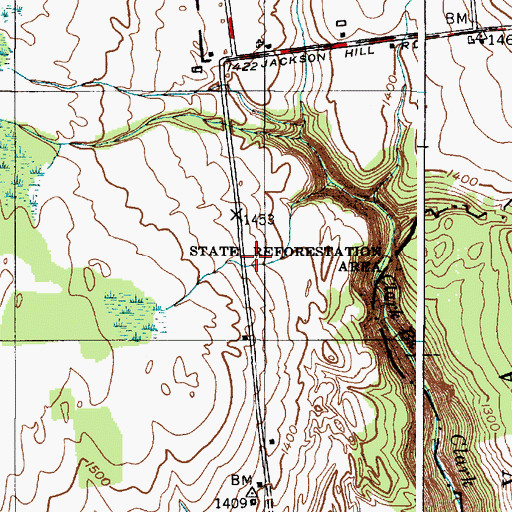 Topographic Map of Webster Hill School (historical), NY