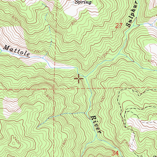 Topographic Map of Sulphur Creek, CA