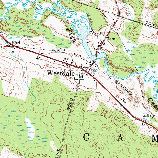 Topographic Map of School Number 9 (historical), NY