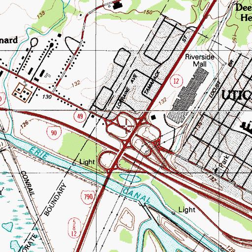 Topographic Map of Sherman Cemetery, NY