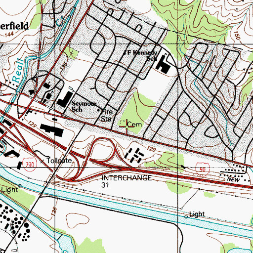 Topographic Map of Weeber Cemetery, NY