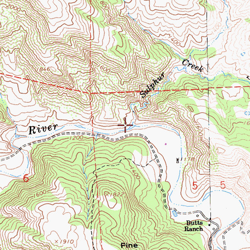 Topographic Map of Sulphur Creek, CA
