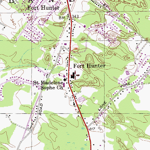 Topographic Map of School Number 14 (historical), NY