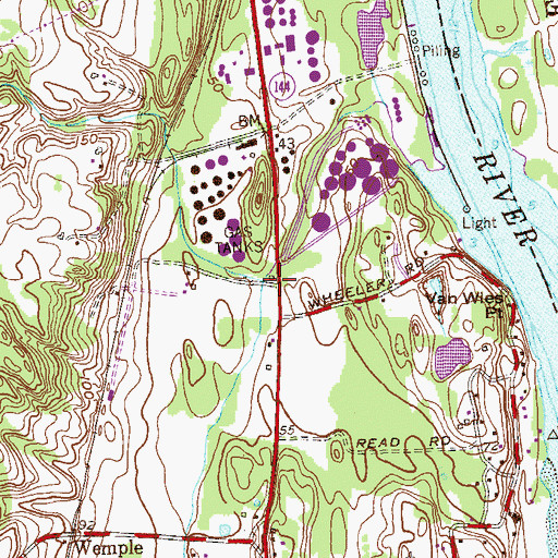 Topographic Map of School Number 6 (historical), NY