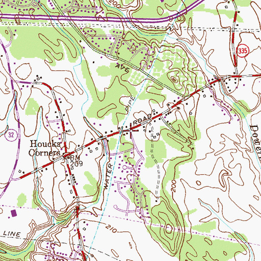 Topographic Map of School Number 8 (historical), NY