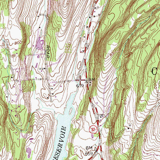 Topographic Map of School Number 9 (historical), NY