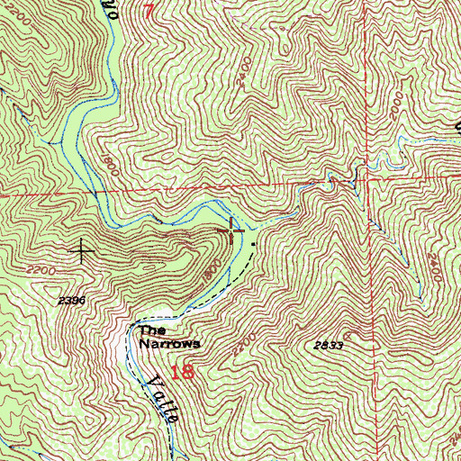 Topographic Map of Sulphur Gulch, CA