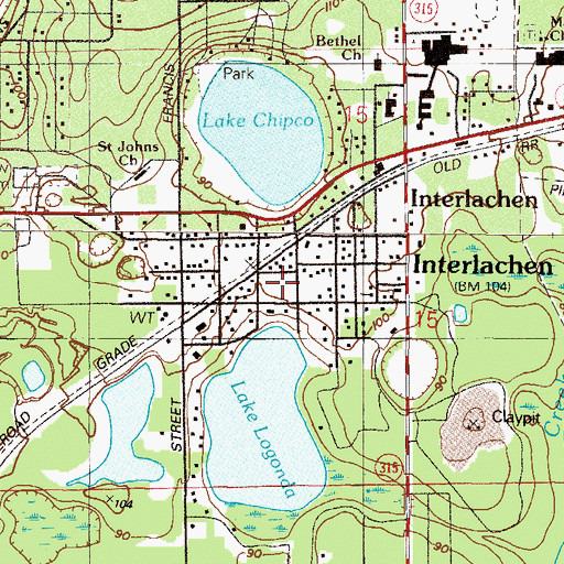 Topographic Map of Dowda Park, FL