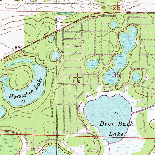 Topographic Map of Cornelius Cemetery, FL