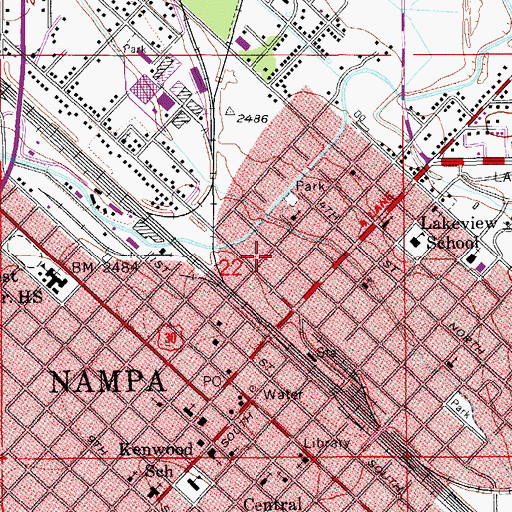 Topographic Map of Wesleyan Holiness Church (historical), ID