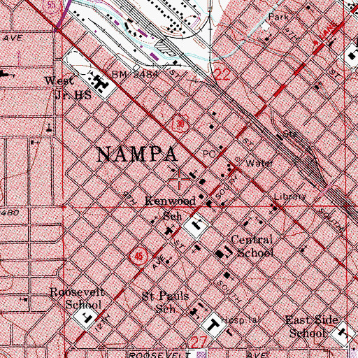 Topographic Map of Church of the Brethren, ID