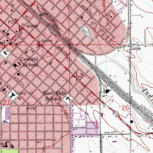 Topographic Map of Assembly of God Church, ID