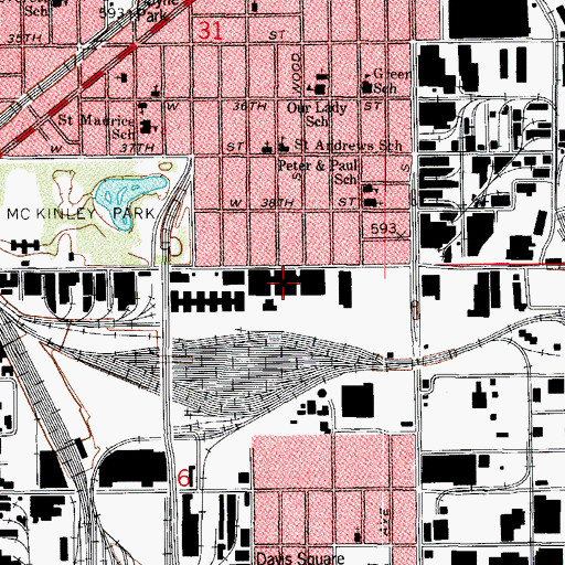 Topographic Map of Chicago Quartermaster Depot (historical), IL