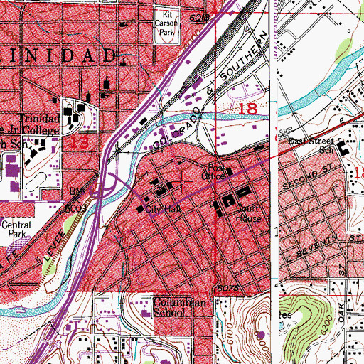 Topographic Map of Toltec Hotel, CO