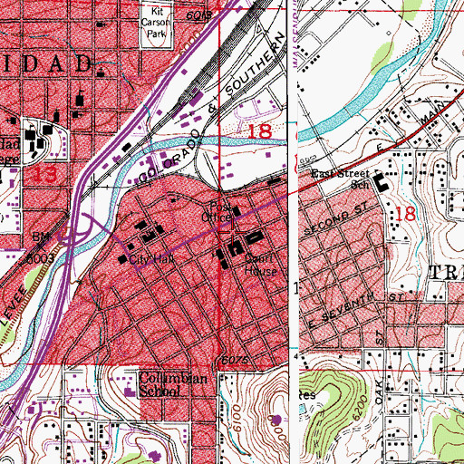 Topographic Map of Baca Pioneer Museum, CO