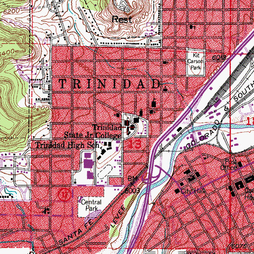 Topographic Map of Scott Gymnasium, CO