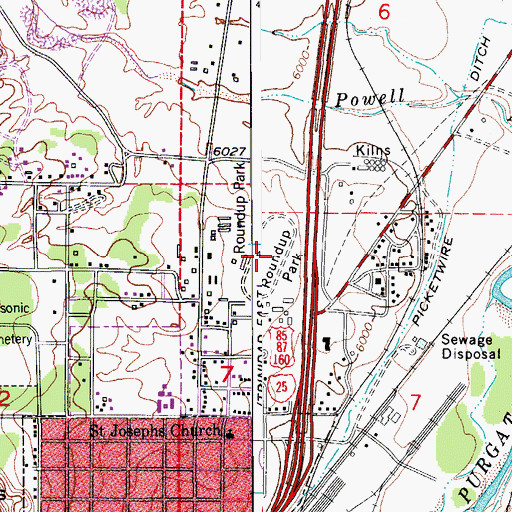 Topographic Map of Las Animas County Fairgrounds, CO