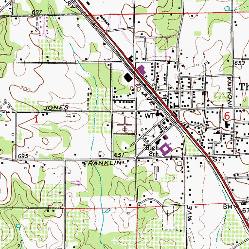 Topographic Map of Susan Bentley Field, AL