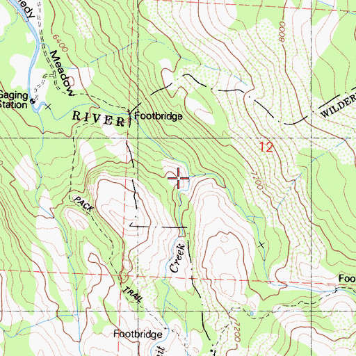 Topographic Map of Summit Creek, CA