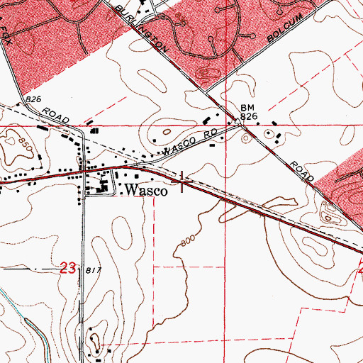 Topographic Map of Campton Hills, IL
