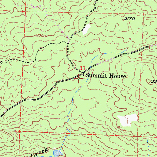 Topographic Map of Summit House, CA
