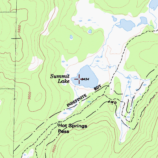Topographic Map of Summit Lake, CA