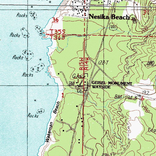 Topographic Map of Geisel Cemetery, OR