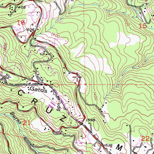 Topographic Map of Summit School, CA