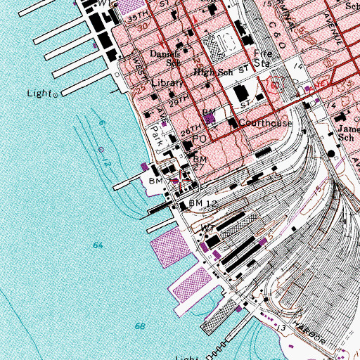 Topographic Map of Virginia Advanced Shipbuilding and Carrier Integration Complex, VA