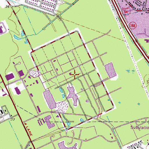 Topographic Map of Oyster Point of Newport News, VA