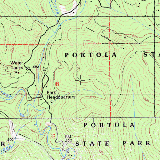 Topographic Map of Summit Trail, CA