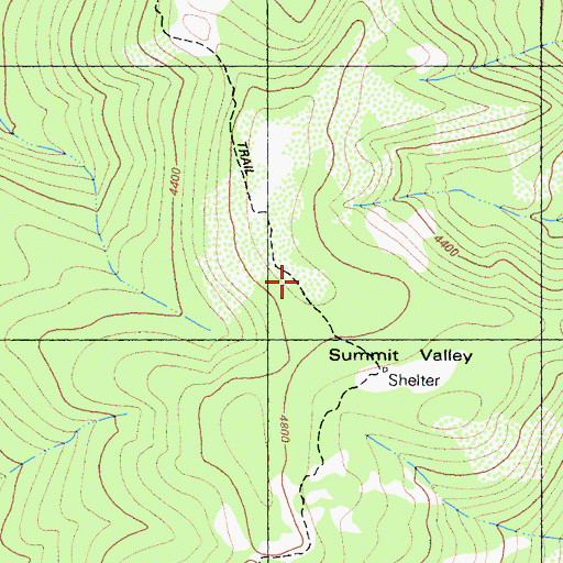 Topographic Map of Summit Valley, CA