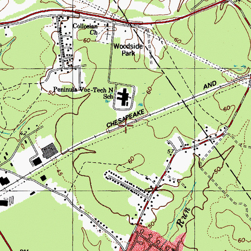 Topographic Map of Deer Run Commerce Center, VA