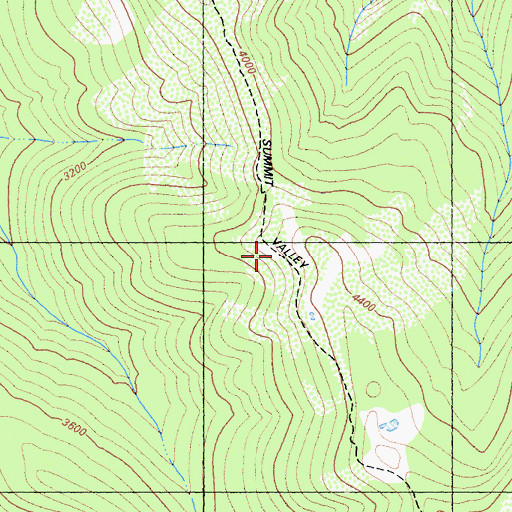 Topographic Map of Summit Valley Trail, CA