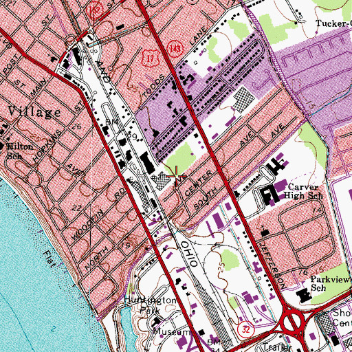 Topographic Map of Hilton Shopping Center, VA