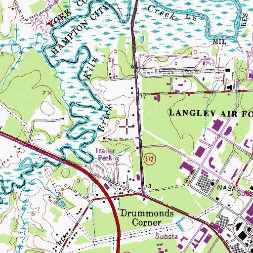 Topographic Map of Wythe Center Industrial Park, VA