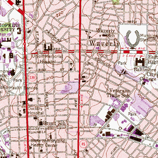 Topographic Map of Chariot of Fire Community Church, MD