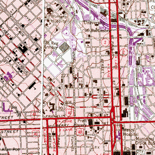 Topographic Map of Eubie Blake National Jazz Center, MD