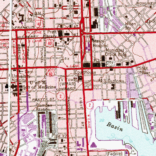 Topographic Map of Academy of Languages, MD