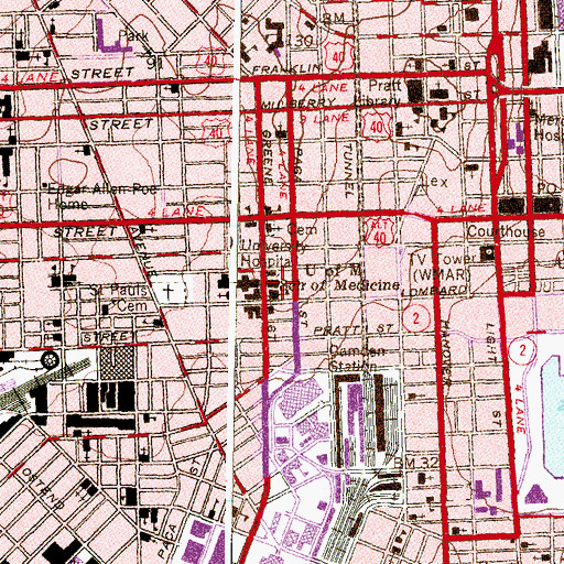 Topographic Map of National Museum of Dentistry, MD