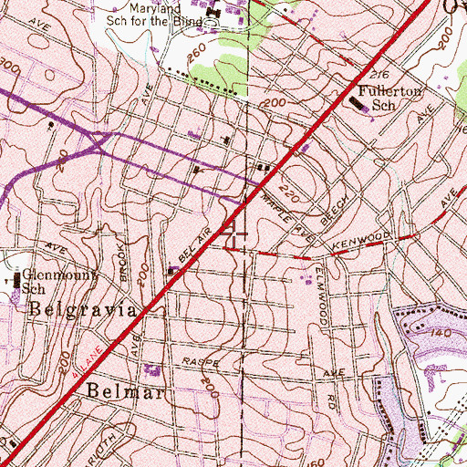 Topographic Map of Called Out Gospel Church, MD