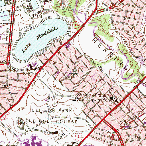 Topographic Map of Cathedral Church of Saint Matthew, MD