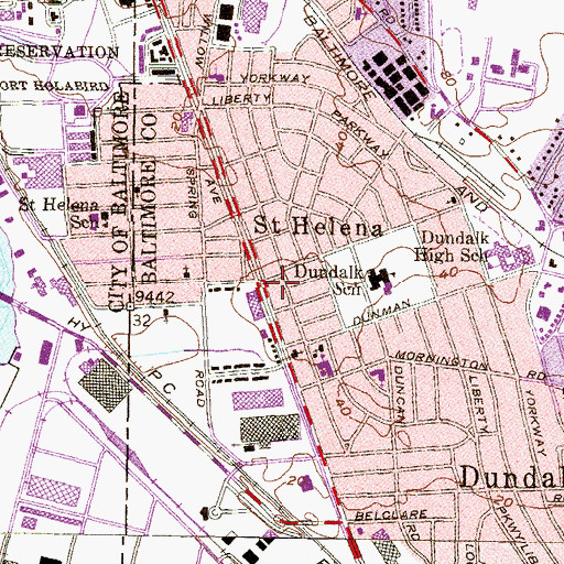 Topographic Map of Avara's Academy of Hair Design, MD